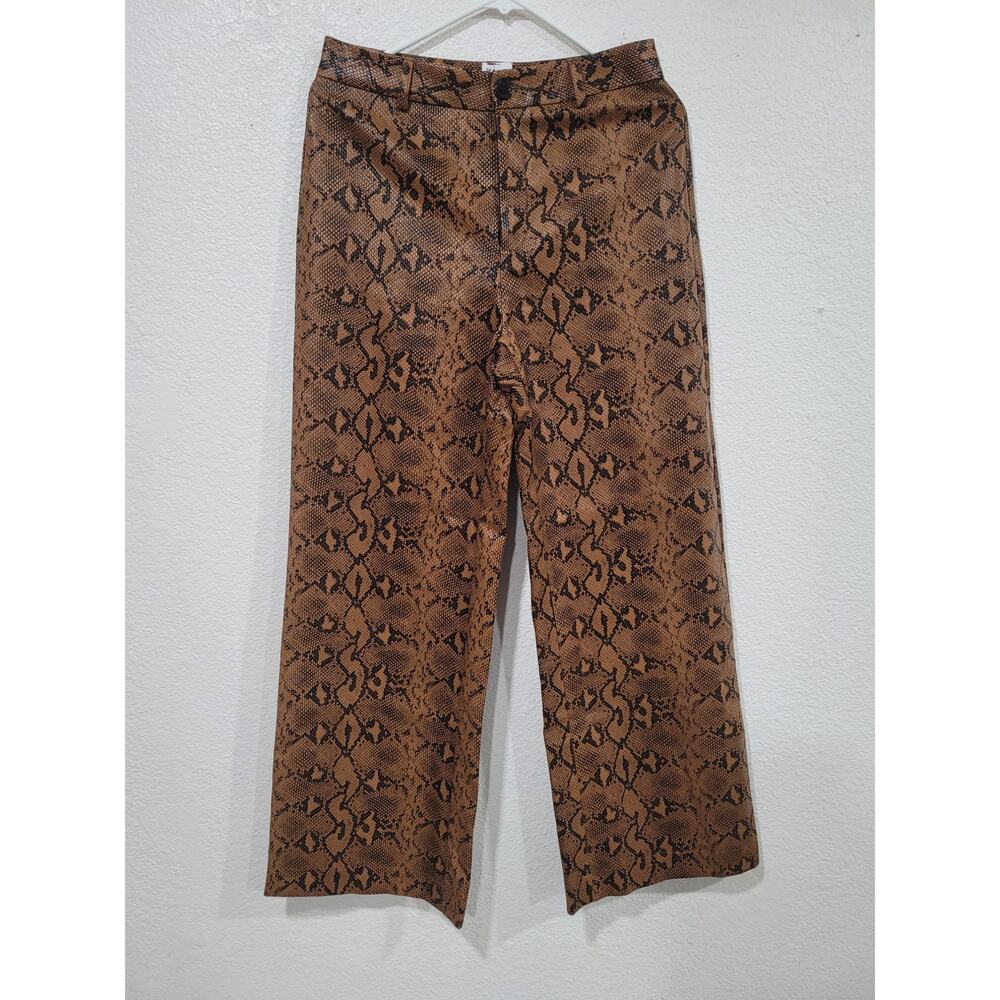 Princess Polly Snake Print‎ Animal Faux Leather Pants size 6 #P3